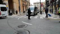 Protesta de funcionarios interinos coincidiendo con la cumbre hispano-italiana