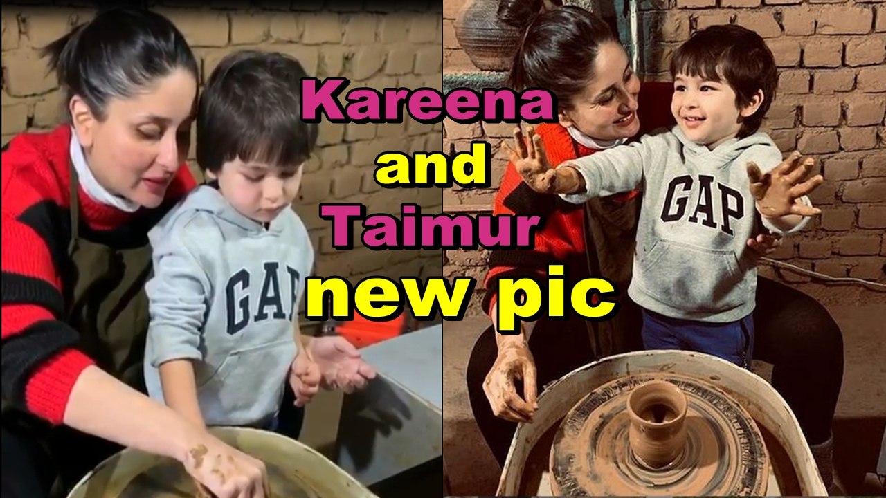 Kareena and Taimur try pottery in Dharamkot