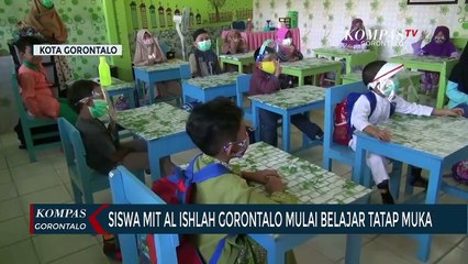 Terapkan Protokol Kesehatan, Siswa MIT Al-Ishlah Gorontalo Belajar Tatap Muka