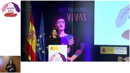 Irene Montero, al borde de las lágrimas en un discurso contra la violencia machista