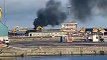Video shows fire at Leith Docks which has sent black smoke billowing into the sky