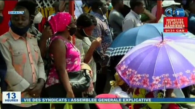 RTG/ Assemblée générale explicative des syndicats de plusieurs secteurs de l’administration publique