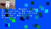 About For Books  Asset Allocation: Balancing Financial Risk, Fifth Edition: Balancing Financial