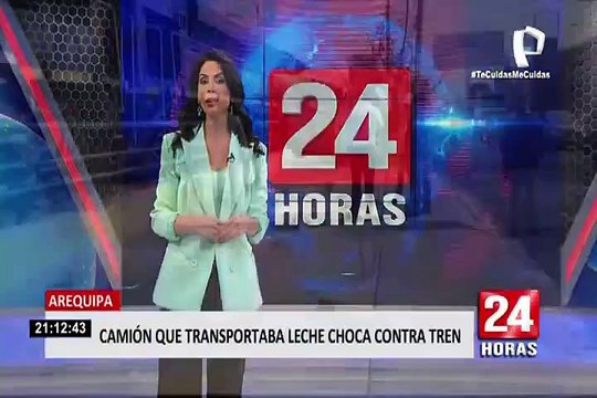 Arequipa: camión con productos lácteos choca contra tren