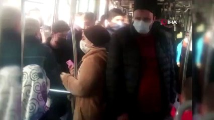 Tramvayda skandal görüntüler