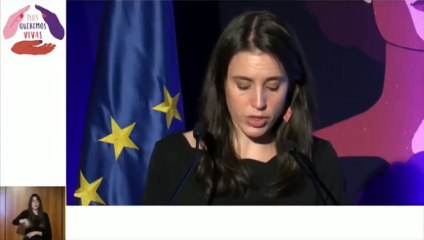 Las lágrimas de Irene Montero en el Día Internacional de la Eliminación de la Violencia contra la Mujer