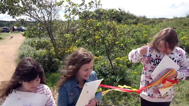 A SUPER FUN TRIP TO THE BEACH to Fly our DIY Home Made Kites Fun
