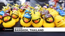 Les canards, emblème des manifestants pro-démocratie en Thaïlande