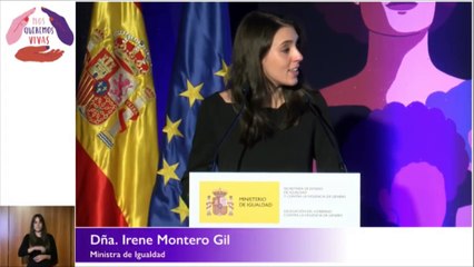 Las lagrimas de Irene Montero al llamar a la unidad del feminismo frente a violencia de género