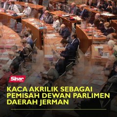 Kaca akrilik sebagai pemisah di Dewan Parlimen Daerah Jerman