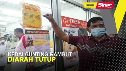 Kedai gunting rambut diarah tutup