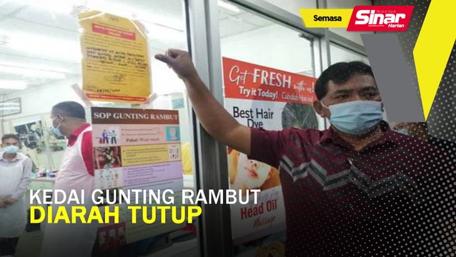 Kedai gunting rambut diarah tutup
