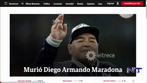 Así contaron los medios argentino la muerte de Diego Maradona
