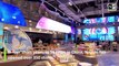 Nayuki Tea and Bakery in Shenzhen with huge transparent LED screen display