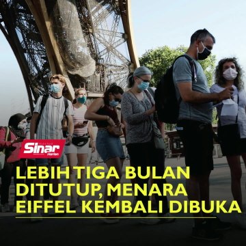Lebih tiga bulan ditutup, Menara Eiffel kembali dibuka