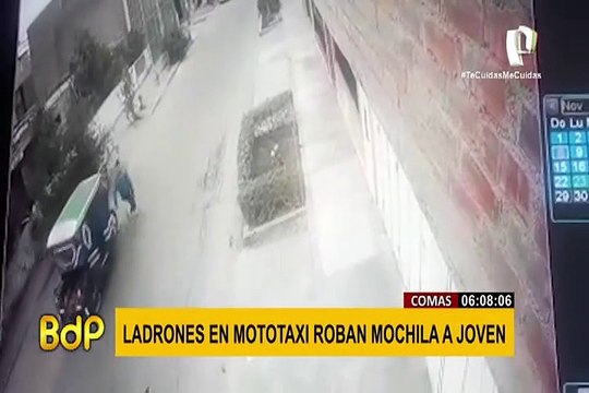 Comas: 'raqueteros' asaltan a joven y le roban mochila a plena luz del día