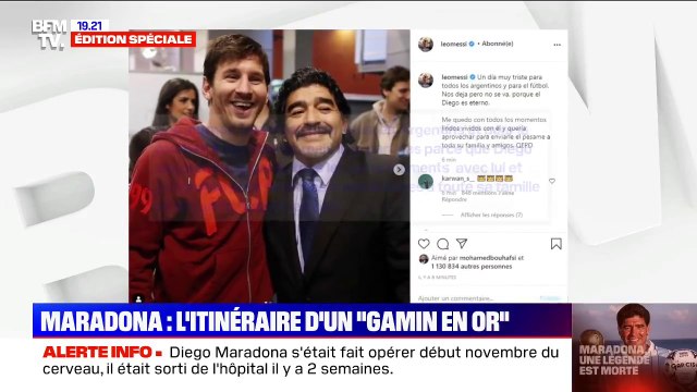 Lionel Messi réagit à la mort de Diego Maradona: Diego est éternel