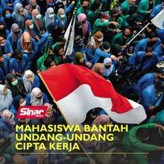 Mahasiswa bantah Undang-Undang Cipta Kerja