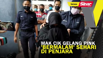 Mak cik gelang pink 'bermalam' sehari di penjara
