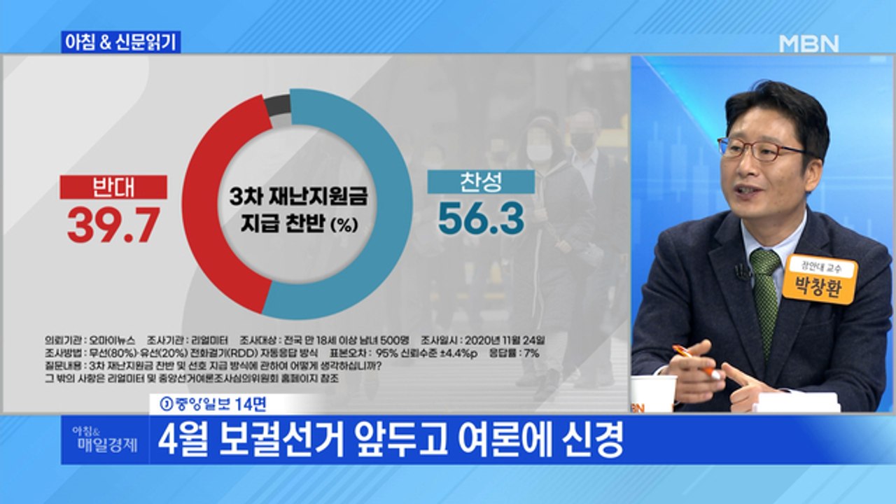 신문브리핑3 "與 "3차 재난지원금 본예산 반영" 급선회"외 주요기사