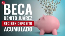 Dan 'aguinaldo' a beneficiarios de beca Benito Juárez; reciben deposito acumulado
