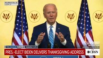 President-elect Joe Biden gives Thanksgiving address