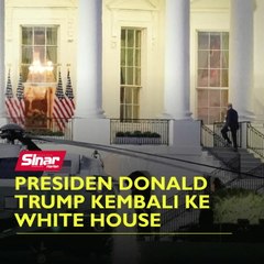 Presiden Donald Trump kembali ke White House