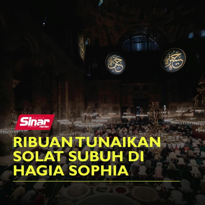 Ribuan tunaikan solat Subuh di Hagia Sophia