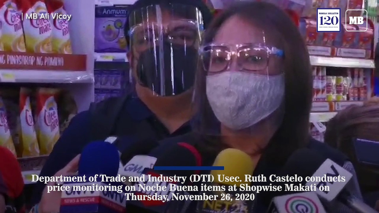 DTI Usec. Ruth Castelo conducts price monitoring on Noche Buena items ...