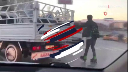 Uyarılara kulak asmadı üstüne dans etti