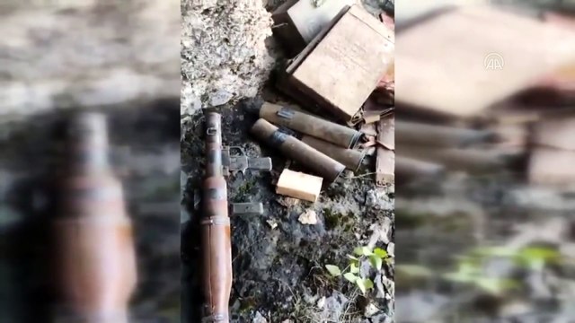 Irak'ın kuzeyinde PKK'ya ait silah, mühimmat ve yaşam malzemesi ele geçirildi