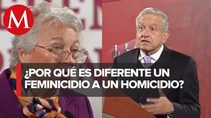 La titular de SEGOB dejó claro que las causas de un homicidio y un feminicidio