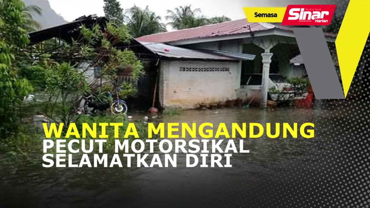 Sarat mengandung, wanita pecut motosikal selamatkan diri!
