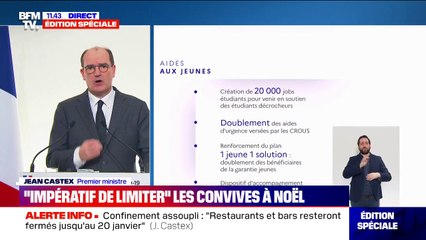 Jean Castex annonce que la garantie jeunes sera étendue à 200.000 bénéficiaires en 2021