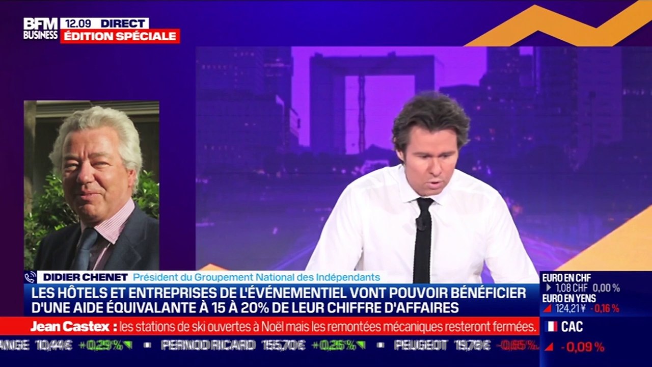 Didier Chenet (GNI) : Les bars et restaurants fermés jusqu'au 20 janvier - 26/11