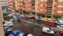 Llueve con fuerza en Santa Cruz y La Laguna