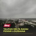 Taufan Delta badai pesisir Louisiana