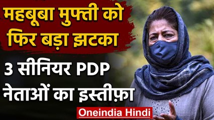 Kashmir: Mehbooba Mufti को बड़ा झटका, PDP के तीन नेताओं ने एक साथ दिया इस्तीफा | वनइंडिया हिंदी