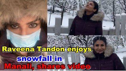 Raveena Tandon enjoys snowfall in Manali, shares video
