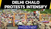 Dilli Chalo protests intensify | Farmers throw barricades | Oneindia News