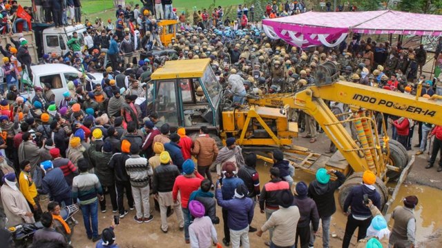 Delhi Chalo protest march, Force used to stop farmers