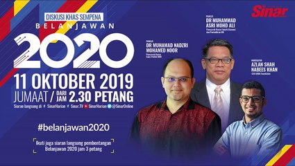 [LIVE] Diskusi Pasca Belanjawan 2020  #sinarharian #belanjawan2020 #diskusikhassinarharian #sinarlive