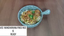 Indo Chinese Restaurant Style Manchurian & Fried Rice - Veg Manchurian Gravy and Fried Rice Recipe
