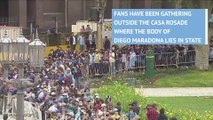 VIRAL: Football: Huge crowds mourn at Maradona's coffin in Buenos Aires