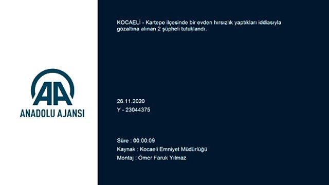 KOCAELİ - 200 bin liralık ziynet eşyası çaldıkları iddiasıyla yakalanan 2 şüpheli tutuklandı