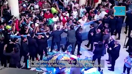Se desbordó el funeral de Maradona: Momentos de tensión dentro de la Casa Rosada