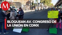 En CdMx, habitantes de colonia Morelos protestan en avenida Congreso de la Unión