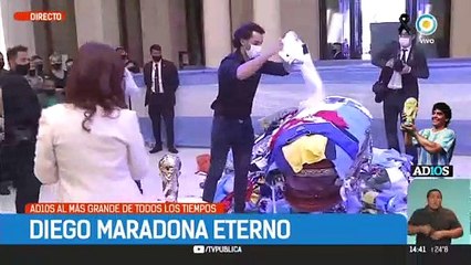 La despedida de Cristina Fernández a Maradona