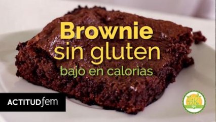 Delicioso brownie sin gluten bajo en calorias