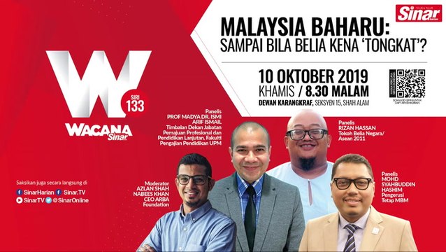[LIVE]: Wacana Sinar Harian Kali Ke -133: Malaysia Baharu: Sampai Bila Belia Kena ‘Tongkat’? Jangan Lupa Like, Share & Follow Di #SinarHarian #SinarTv #WacanaSinar